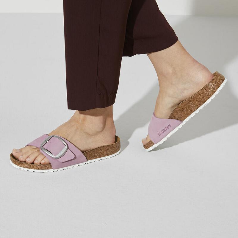 Birkenstock Big Přezkou Orchid Nubuck Læder Madrid Dame Lilla | DK 412JPQ